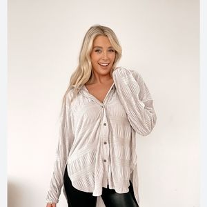 Free People, sz small, white (winter fog)